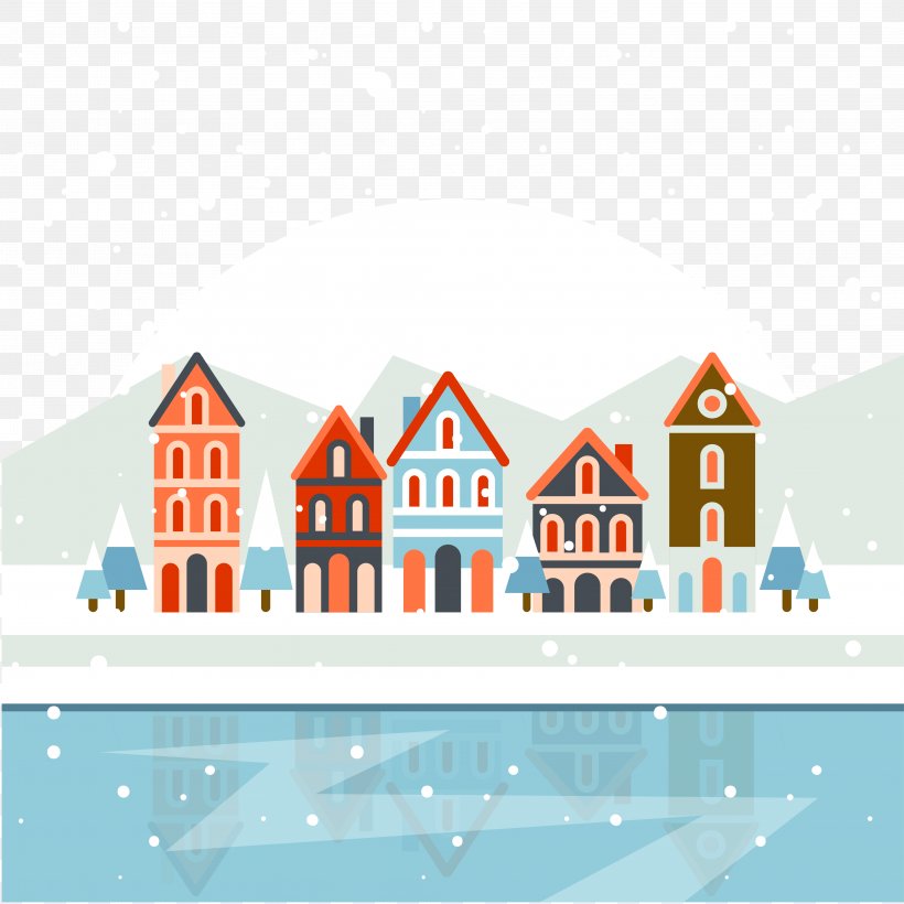 Christmas Village Poster Clip Art, PNG, 4167x4167px, Christmas, Brand, Christmas Card, Christmas Village, Drawing Download Free