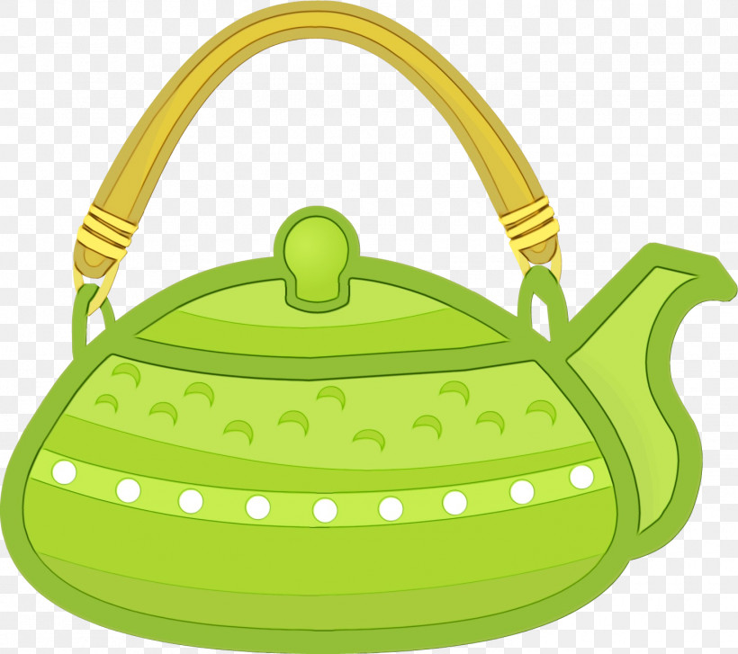 Green Kettle Bag Yellow Stovetop Kettle, PNG, 1475x1309px, Watercolor, Bag, Cookware And Bakeware, Green, Handbag Download Free
