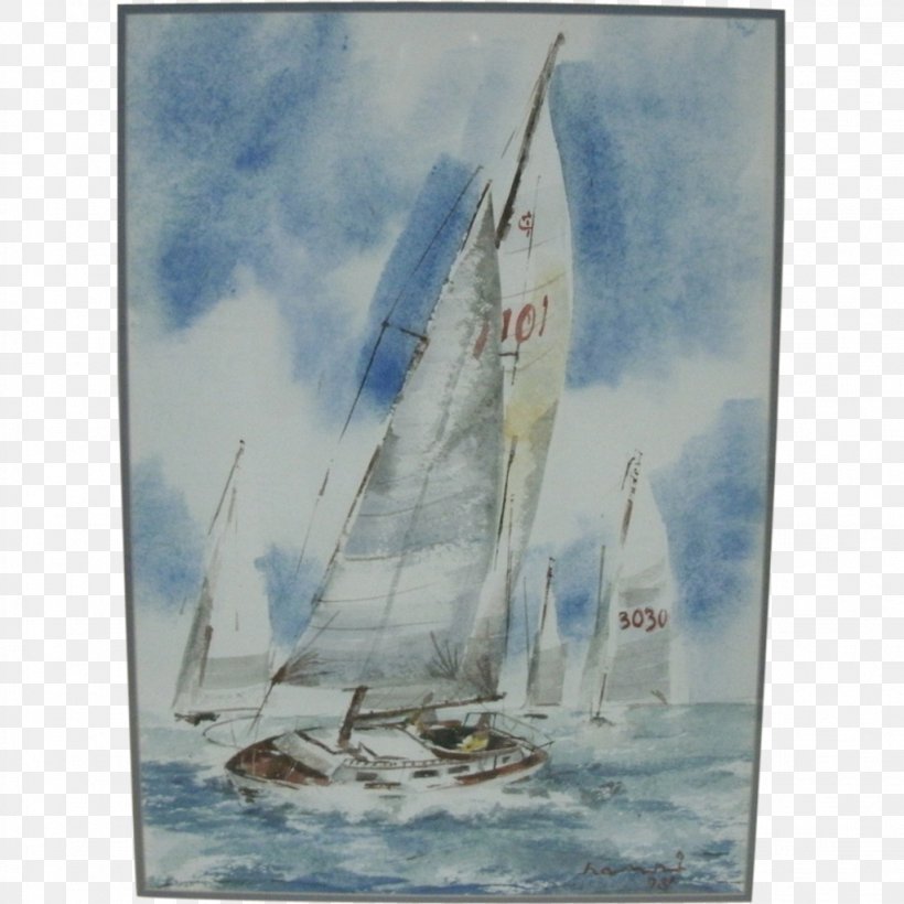 Sailboat Watercolor Painting Art, PNG, 1023x1023px, Sail, Art, Baltimore Clipper, Barque, Boat Download Free