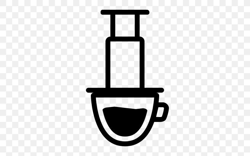 AeroPress Irish Coffee Espresso Cafe, PNG, 512x512px, Aeropress, Barista, Black And White, Brewed Coffee, Cafe Download Free