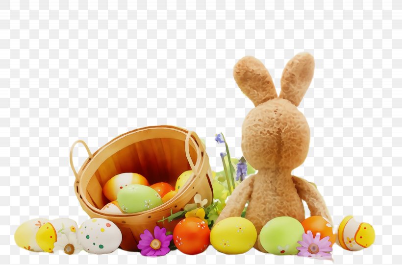 Baby Toys, PNG, 2460x1624px, Watercolor, Baby Toys, Easter, Easter Bunny, Easter Egg Download Free
