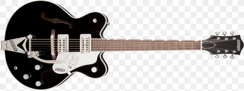 Gretsch 6128 Gretsch White Falcon Guitar Cutaway, PNG, 2400x893px, Watercolor, Cartoon, Flower, Frame, Heart Download Free