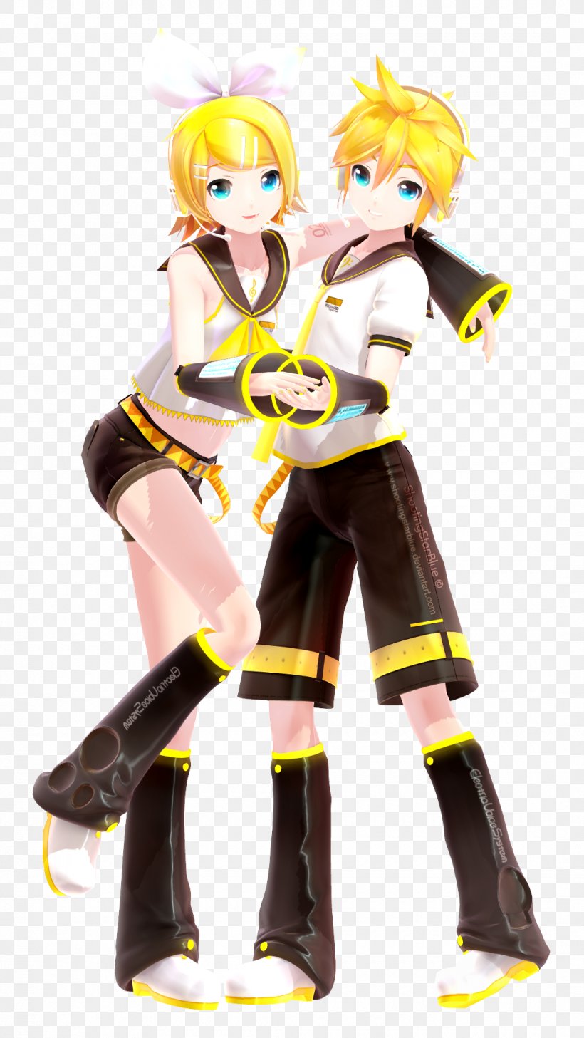 Kagamine Rin/Len Hatsune Miku THE VOCALOID Produced By Yamaha MikuMikuDance, PNG, 1080x1920px, Kagamine Rinlen, Action Figure, Clothing, Costume, Crypton Future Media Download Free