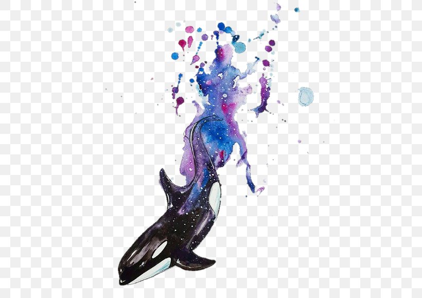 Watercolor Painting Killer Whale Art, PNG, 480x579px, Watercolor Painting, Art, Dolphin, Drawing, Fictional Character Download Free