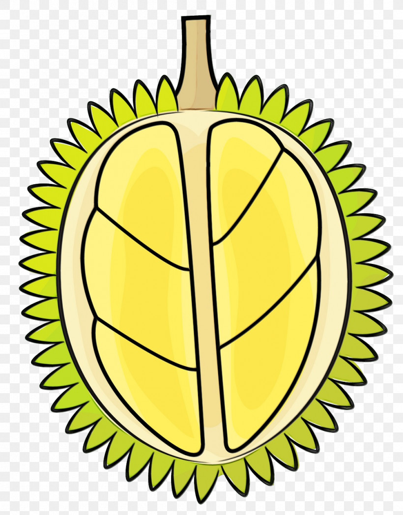 Yellow Durian Leaf Plant Fruit, PNG, 1001x1280px, Watercolor, Durian, Fruit, Leaf, Paint Download Free