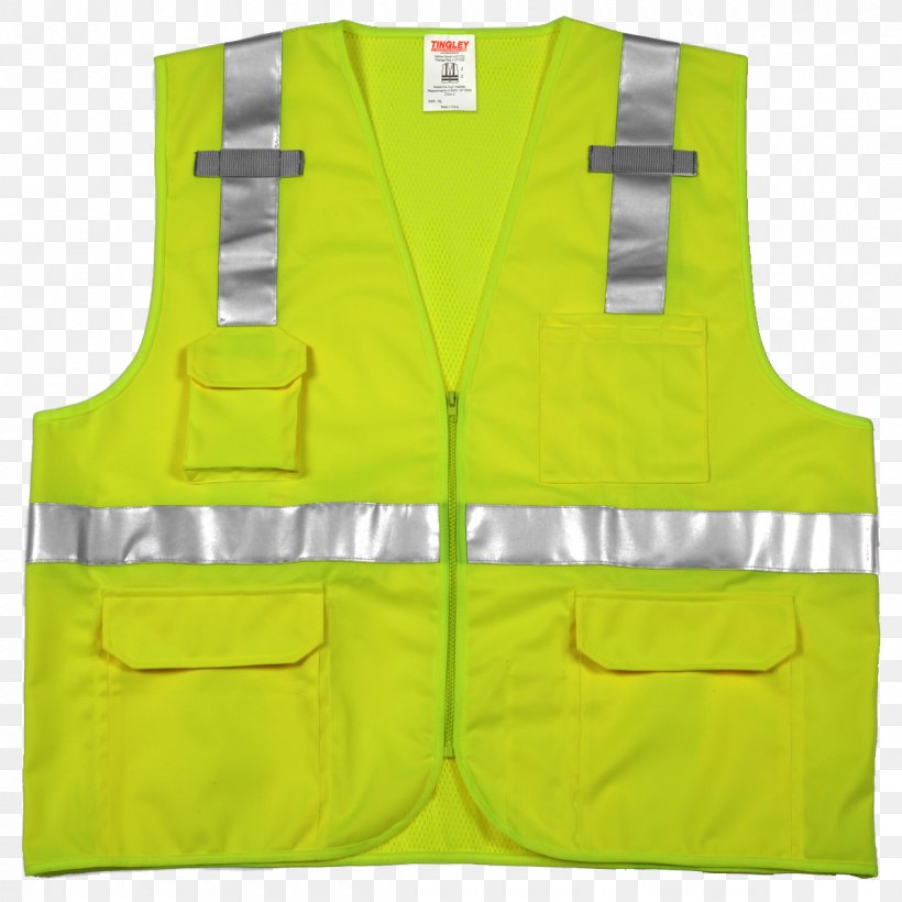 Gilets Sleeveless Shirt High-visibility Clothing, PNG, 1200x1200px, Gilets, Clothing, Green, High Visibility Clothing, Highvisibility Clothing Download Free