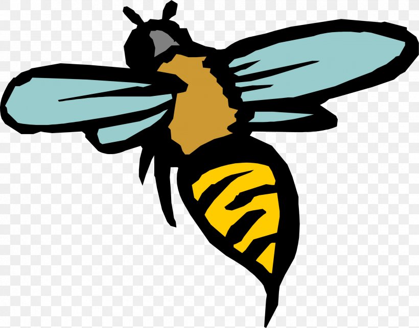 Honey Bee Insect Cartoon Clip Art, PNG, 2450x1922px, Bee, Artwork, Bee Free Honee, Cartoon, Fly Download Free