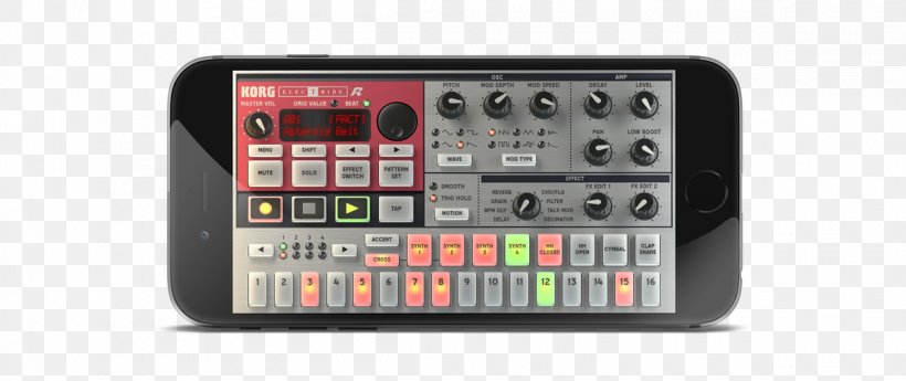 Korg Electribe R Groovebox Drum Machine, PNG, 1200x506px, Electribe, Analog Modeling Synthesizer, Communication Device, Drum Machine, Electronic Device Download Free