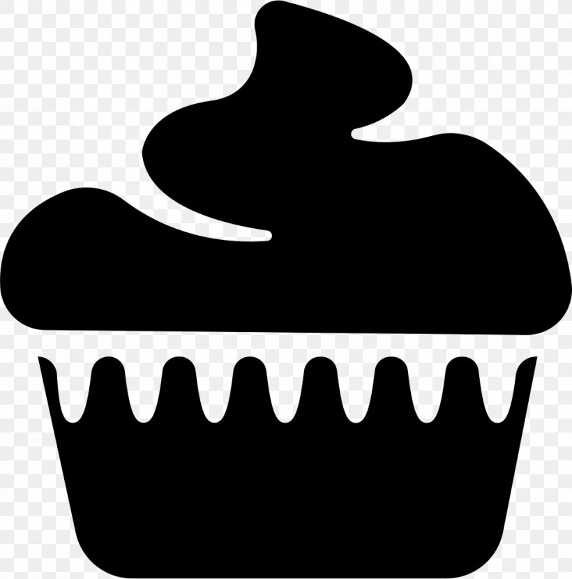 Cupcake Muffin Bakery Chocolate Brownie Chocolate Cake, PNG, 980x992px, Cupcake, Artwork, Bakery, Black, Black And White Download Free