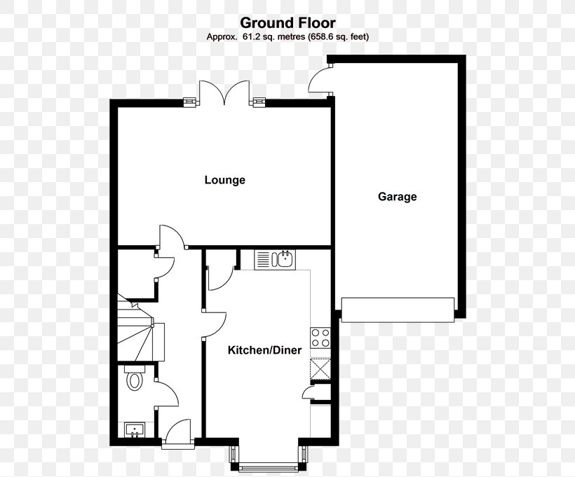Floor Plan Clyde Avenue WR11 3FE House Single-family Detached Home, PNG, 520x681px, Floor Plan, Area, Bedroom, Black, Black And White Download Free