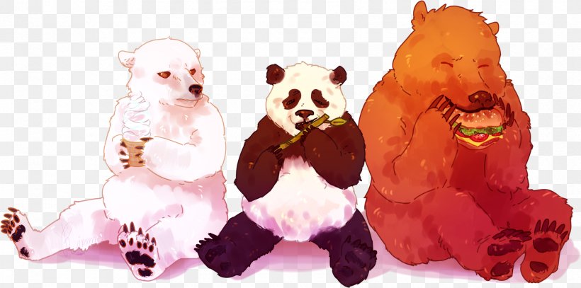 Polar Bear Fan Art Giant Panda, PNG, 1786x888px, Watercolor, Cartoon, Flower, Frame, Heart Download Free