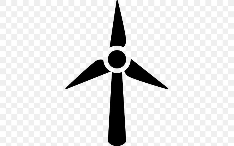 Wind Farm Wind Turbine Wind Power Windmill, PNG, 512x512px, Wind Farm, Black And White, Electric Power System, Energy, Offshore Wind Power Download Free