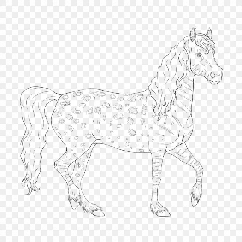 Mane Foal Mustang Halter Pony, PNG, 900x900px, Mane, Animal Figure, Artwork, Black And White, Bridle Download Free