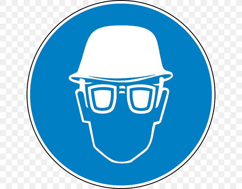 Eye Protection Hard Hats Goggles Symbol Personal Protective Equipment, PNG, 640x640px, Eye Protection, Area, Biological Hazard, Black And White, Clothing Download Free