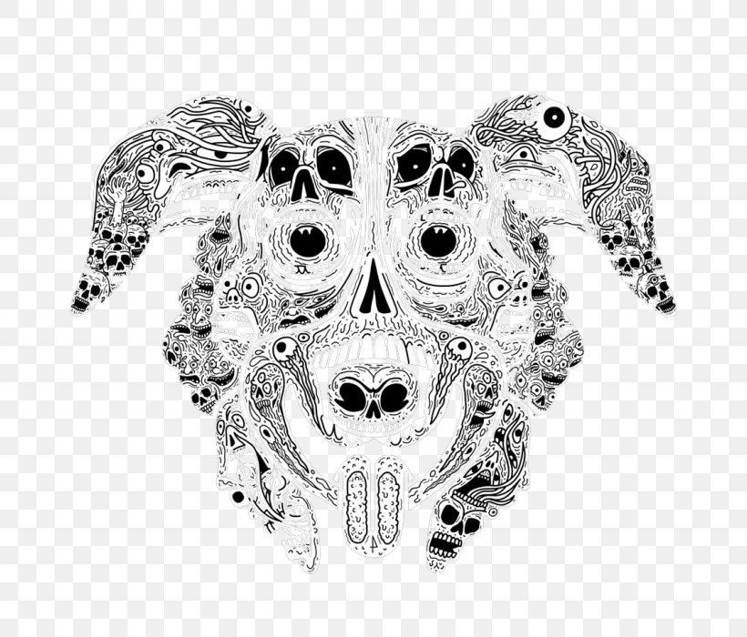 Drawing Dog Pickled Cucumber Satan, PNG, 700x700px, Drawing, Black And White, Body Jewelry, Bone, Brooch Download Free