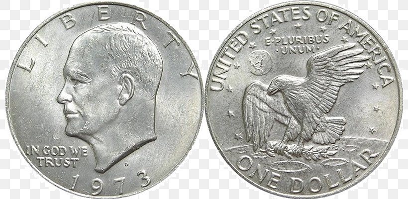Eisenhower Dollar Dollar Coin United States Dollar Philadelphia Mint Silver, PNG, 800x400px, Eisenhower Dollar, Coin, Currency, Dime, Dollar Download Free