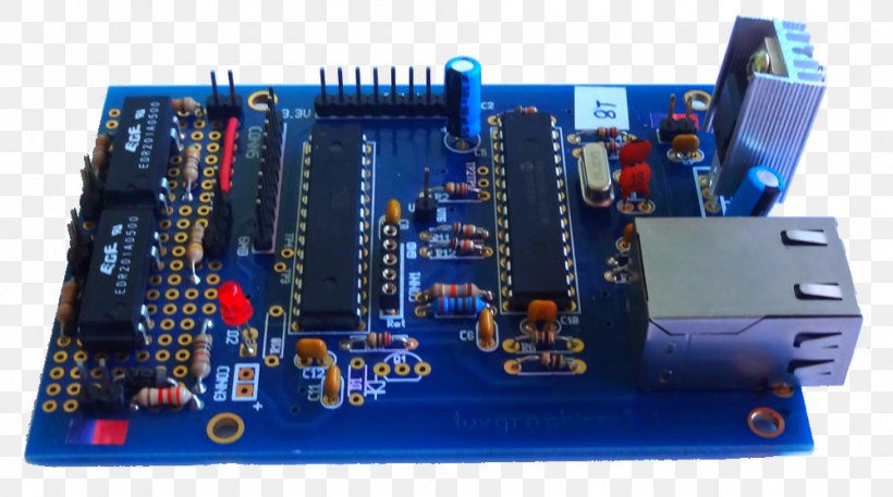 Microcontroller Computer Hardware Electronics Electronic Component Electronic Engineering, PNG, 1000x558px, Microcontroller, Breadboard, Capacitor, Central Processing Unit, Circuit Component Download Free