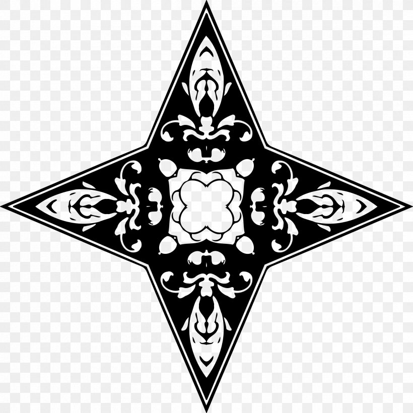 Symbol Star Polygons In Art And Culture Clip Art, PNG, 2400x2400px, Symbol, Black And White, Drawing, Leaf, Monochrome Download Free