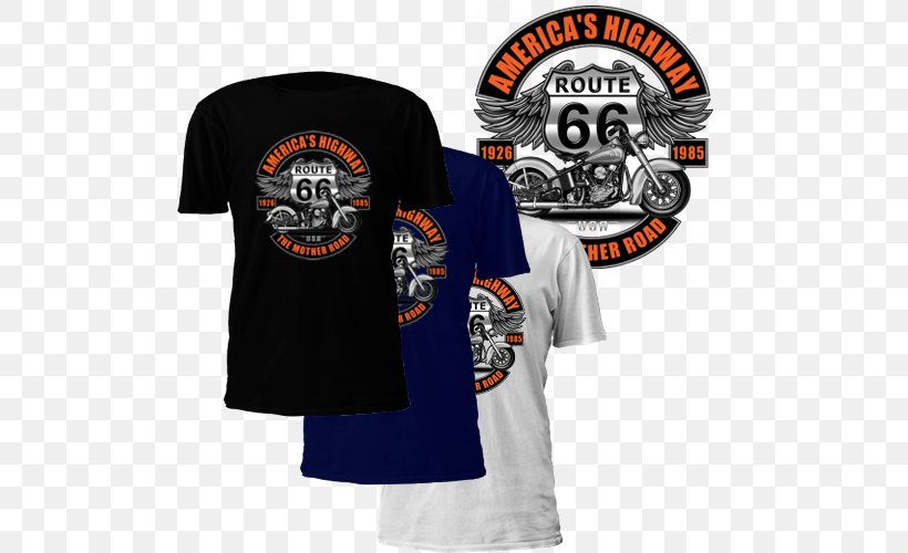 T-shirt U.S. Route 66 Clothing Gildan Activewear, PNG, 500x500px, Tshirt, Active Shirt, Brand, Clothing, Clothing Sizes Download Free