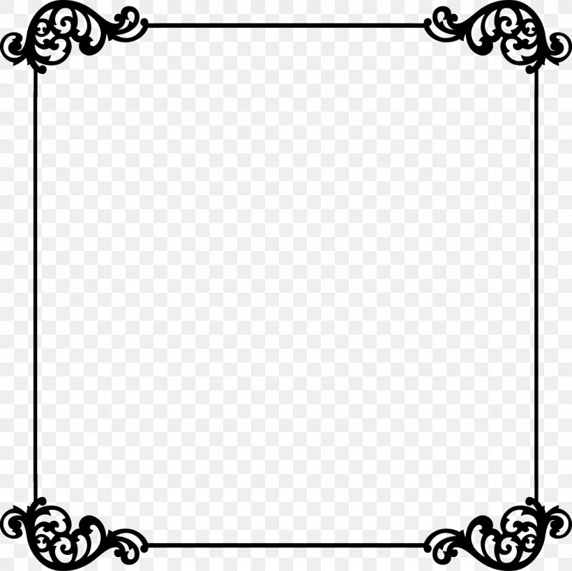 Borders And Frames Clip Art, PNG, 1600x1600px, Borders And Frames, Area, Black, Black And White, Border Download Free
