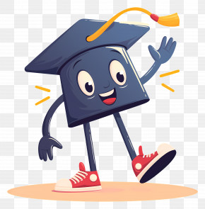 Cartoon Graduation Cap - Graduation Cap Cartoon Illustration PNG
