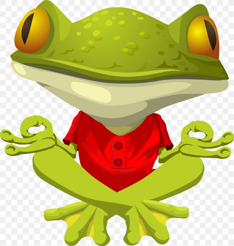 International Yoga Day Lotus Position Clip Art, PNG, 2282x2400px, Yoga, Amphibian, Fictional Character, Frog, Green Download Free