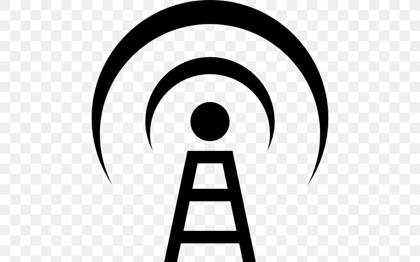 Broadcasting Telecommunications Tower Internet, PNG, 512x512px, Broadcasting, Advertising, Aerials, Area, Black Download Free