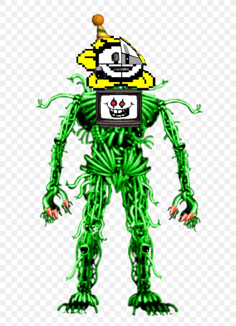 Five Nights At Freddy's: Sister Location Flowey Sprite Character, PNG, 706x1131px, 2017, Flowey, Amphibian, Animal Figure, Character Download Free