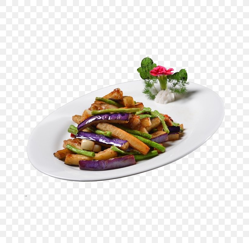 Fried Eggplant Dish Aubergines Stewing Bean, PNG, 800x800px, Fried Eggplant, Aubergines, Bean, Common Bean, Cuisine Download Free