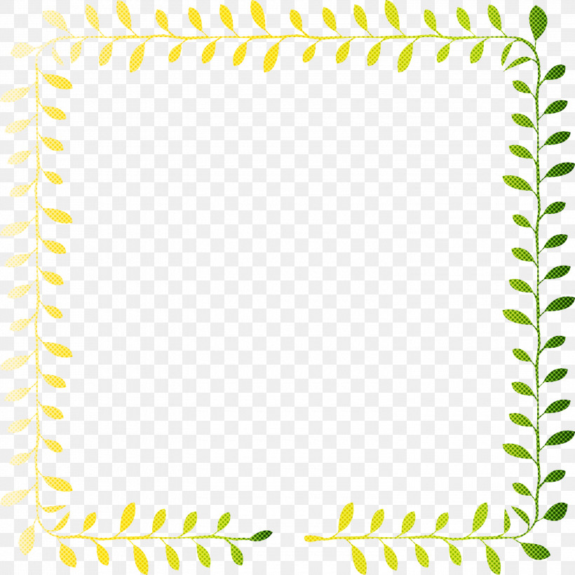 Frame, PNG, 3000x3000px, Frame, Green, Line, Rectangle, Yellow Download Free