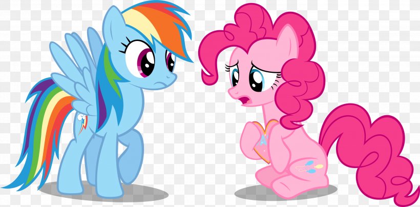 Pony Pinkie Pie Rainbow Dash DeviantArt, PNG, 2815x1389px, Watercolor, Cartoon, Flower, Frame, Heart Download Free
