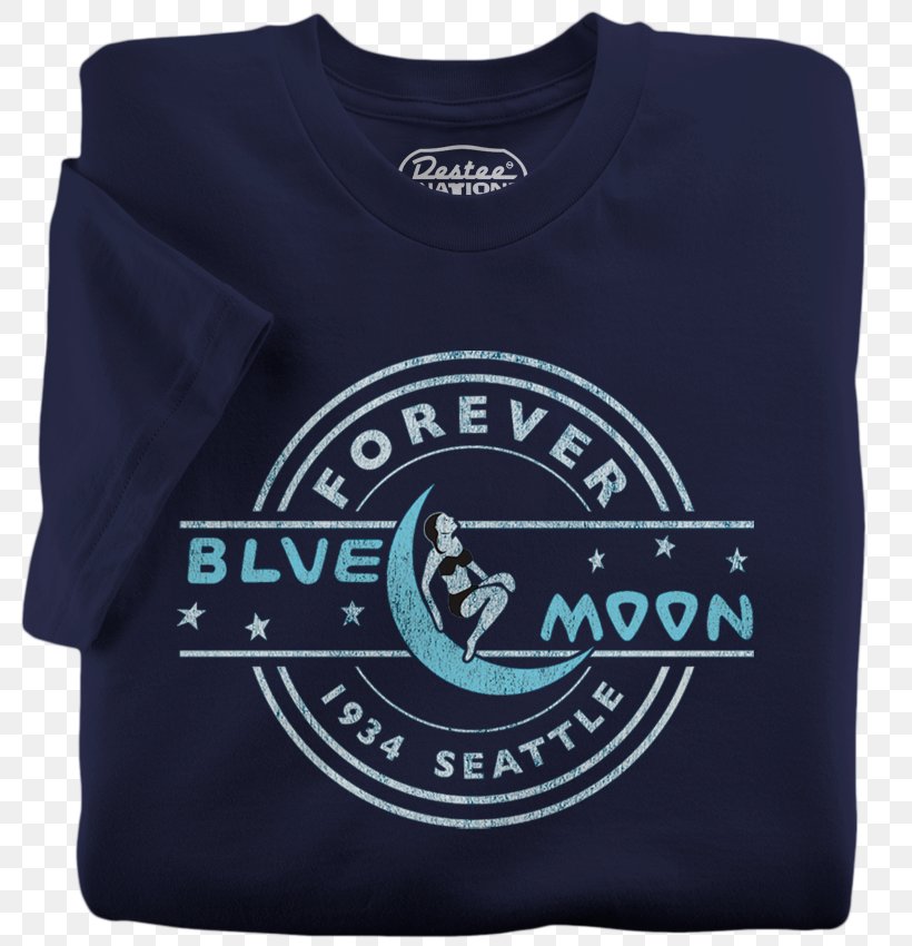 T-shirt Blue Moon Hoodie, PNG, 800x850px, Tshirt, Black, Blue, Blue Moon, Bluza Download Free