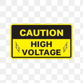 Tape Sticker - Label Logo Product Danger! High Voltage Brand PNG
