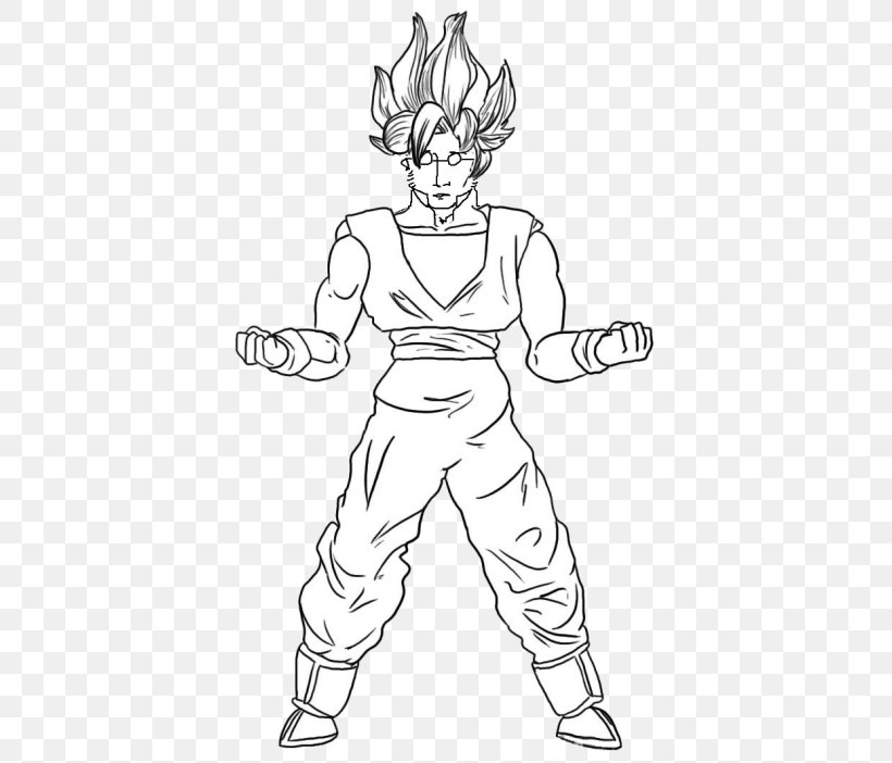 Goku Vegeta Trunks Gohan Super Saiyan, PNG, 396x702px, Goku, Arm, Artwork, Black And White, Cartoon Download Free
