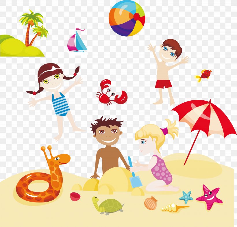 Summer Cartoon Clip Art, PNG, 6000x5762px, Summer, Area, Art, Artwork, Baby Toys Download Free