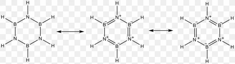 Borazine Lewis Structure Boron Nitride Chemistry Molecule, PNG, 970x267px, Borazine, Atom, Black And White, Boron, Boron Nitride Download Free