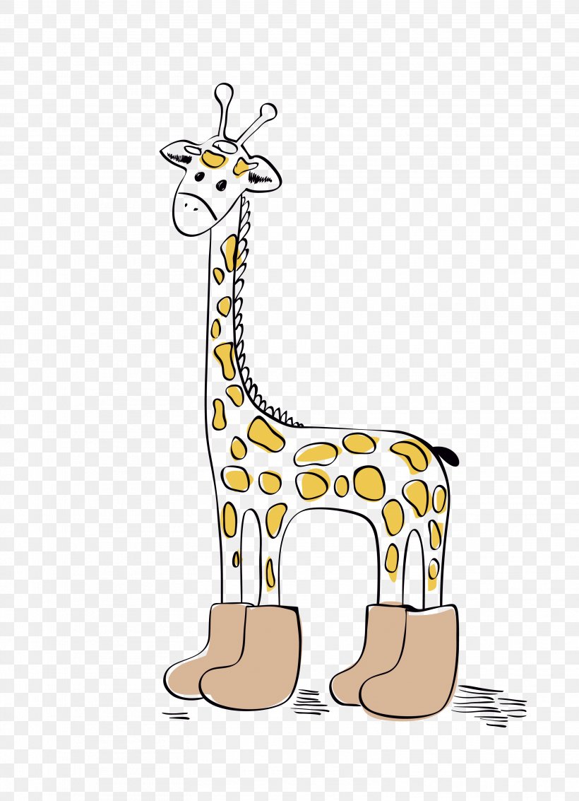 Giraffe Euclidean Vector Illustration, PNG, 3133x4329px, Giraffe, Cartoon, Fauna, Giraffidae, Mammal Download Free