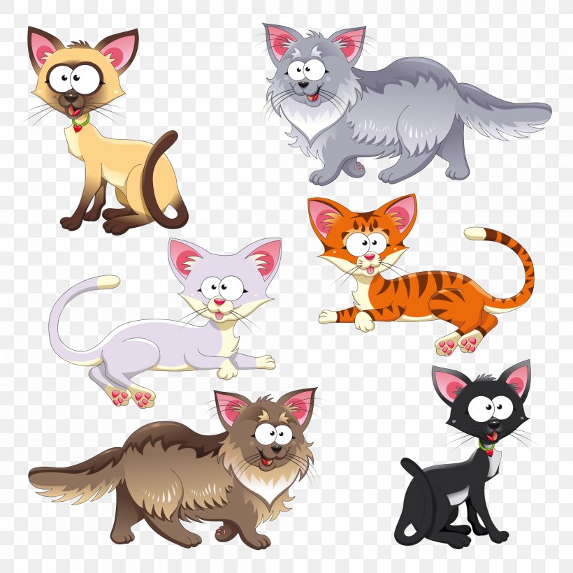 Cat Kitten Cartoon Clip Art, PNG, 2000x2000px, Cat, Animal Figure, Animation, Art, Carnivoran Download Free