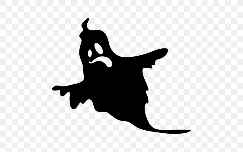 Silhouette Ghost Clip Art, PNG, 512x512px, Silhouette, Black And White, Carnivoran, Ghost, Mammal Download Free