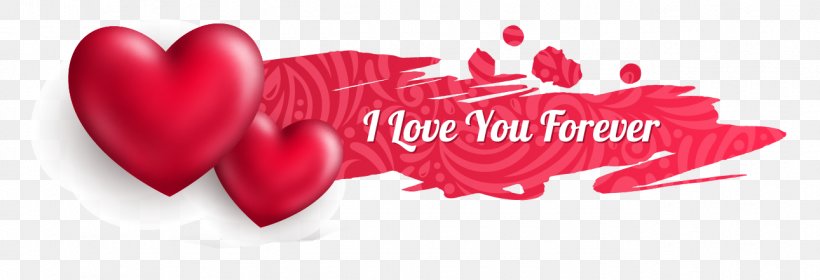 Valentine's Day Heart Web Banner Euclidean Vector, PNG, 1290x441px, Watercolor, Cartoon, Flower, Frame, Heart Download Free