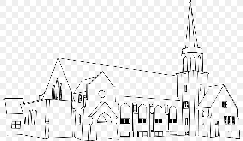 Christian Church Clip Art, PNG, 800x475px, Christian Church, Arch, Architecture, Area, Black And White Download Free