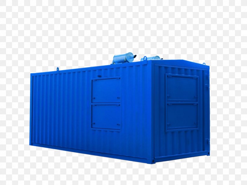 Diesel Generator Electric Generator Diesel Engine Shipping Container Intermodal Container, PNG, 1024x768px, Diesel Generator, Aggregaat, Blue, Cargo, Cobalt Blue Download Free
