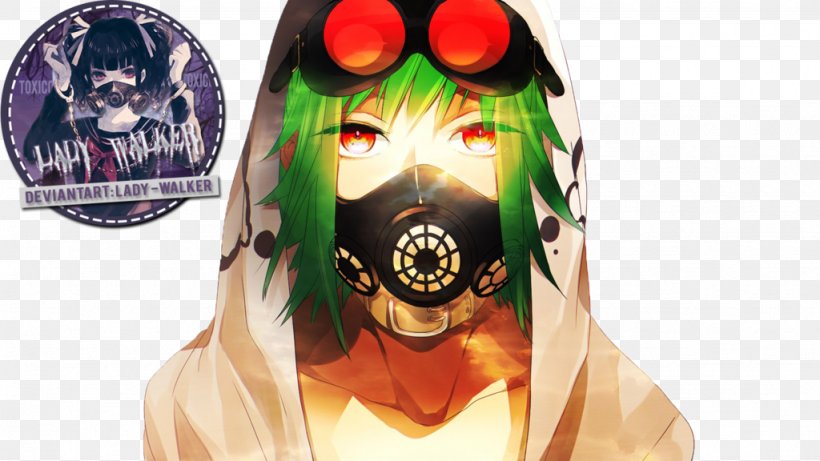 Gas Mask Vocaloid Megpoid, PNG, 1024x576px, Watercolor, Cartoon, Flower, Frame, Heart Download Free
