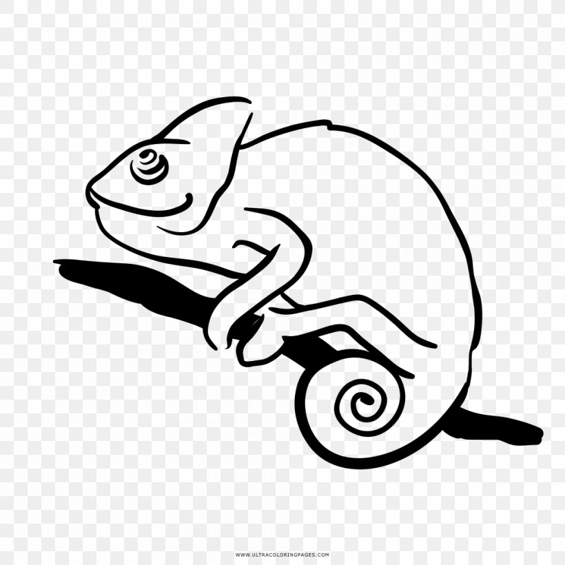 Qriginals Chameleons Drawing Lizard Eidechse, PNG, 1000x1000px, Chameleons, Artwork, Bag, Black And White, Carnivoran Download Free