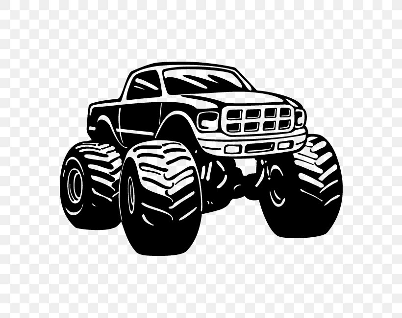 Car Monster Truck Wall Decal Sticker, PNG, 650x650px, Car, Automotive Design, Automotive Exterior, Automotive Tire, Automotive Wheel System Download Free