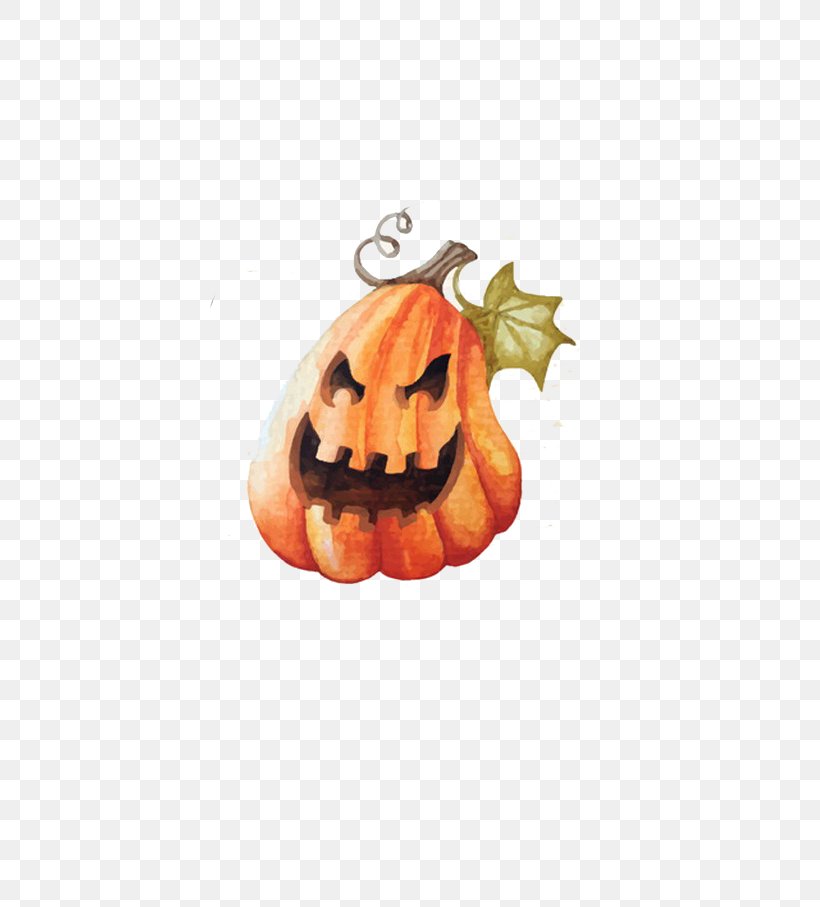 Halloween Watercolor Painting Pumpkin Illustration, PNG, 693x907px, Halloween, Calabaza, Food, Fruit, Ghost Download Free