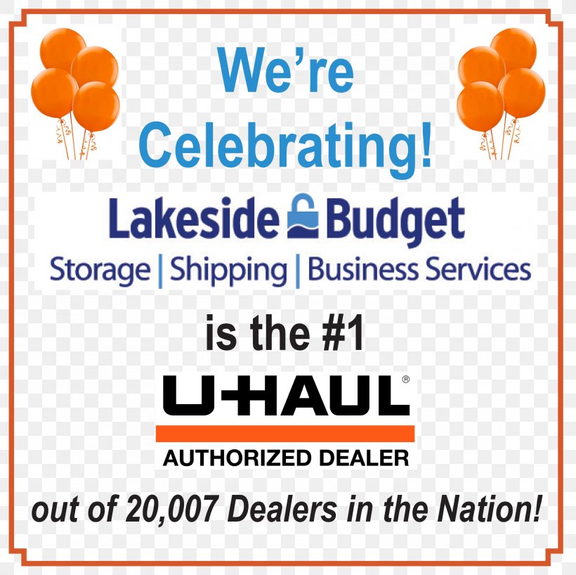Lakeside Budget Storage U-Haul Neighborhood Dealer Self Storage Business, PNG, 2307x2302px, Uhaul, Area, Brand, Business, Cargo Download Free