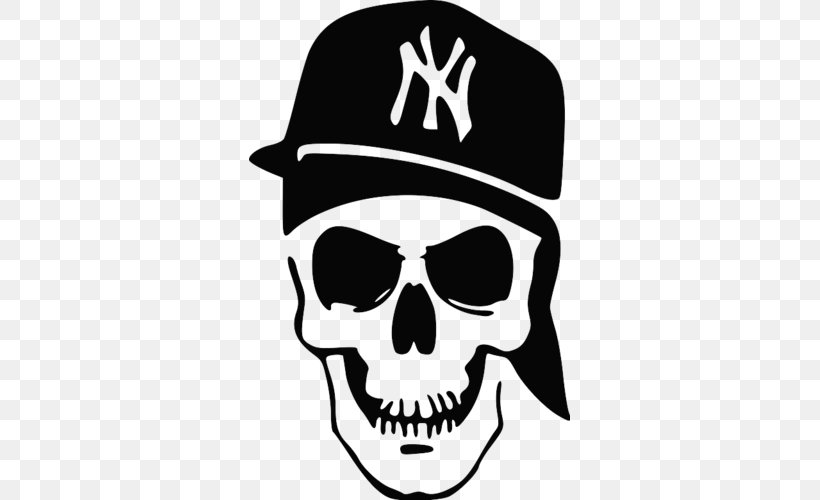 Skull Stencil, PNG, 500x500px, New York Yankees, Baseball, Baseball Cap