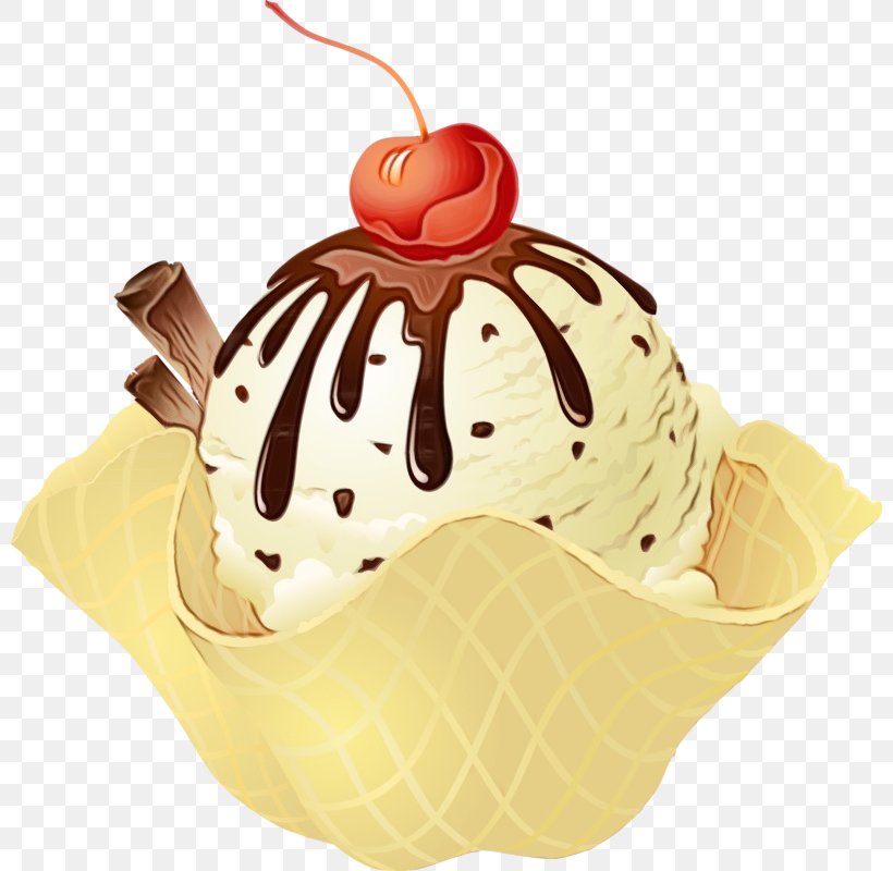 Ice Cream Cones, PNG, 800x800px, Watercolor, Baked Goods, Cherry, Chocolate, Chocolate Ice Cream Download Free