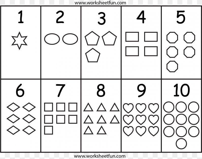 coloring pages of shapes and numbers